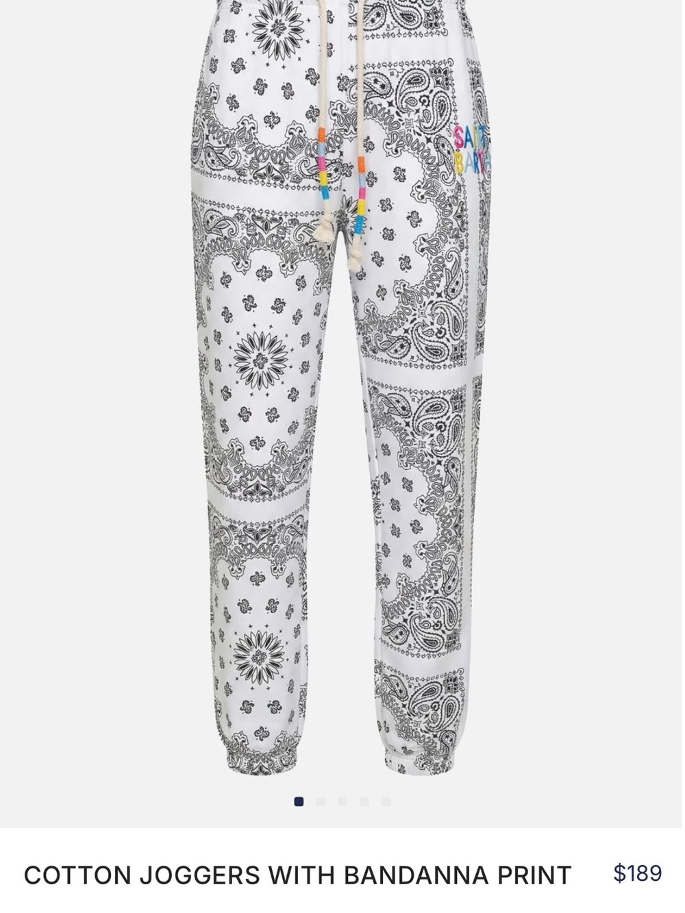 MC2 Saint Barth Bandana-Print Cotton Joggers - Picture 9 of 9